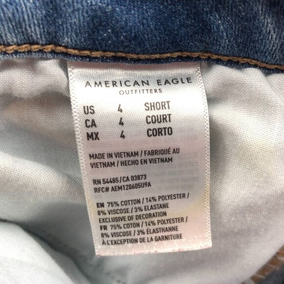 American Eagle Womens Jeans Size 4 Skinny Leg Anke Casual Blue Denim Stretch - Picture 4 of 16